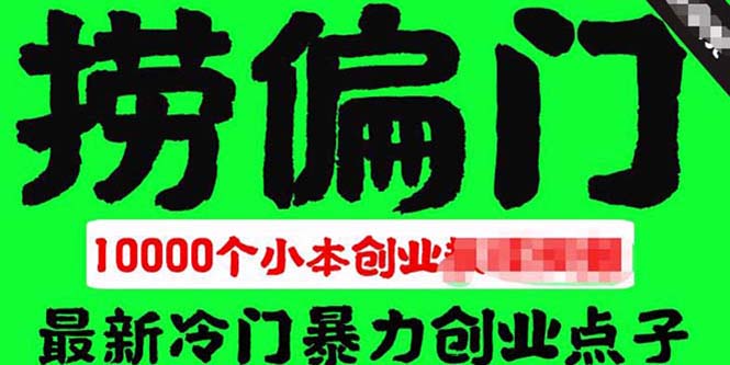 千款野路子小本创业小项目，总有一款适合你【无水印】-有术宝库